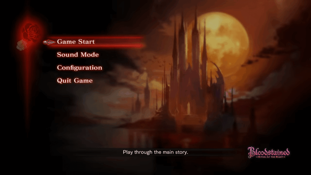 Bloodstained-Ritual-of-the-Night-Start-Menu
